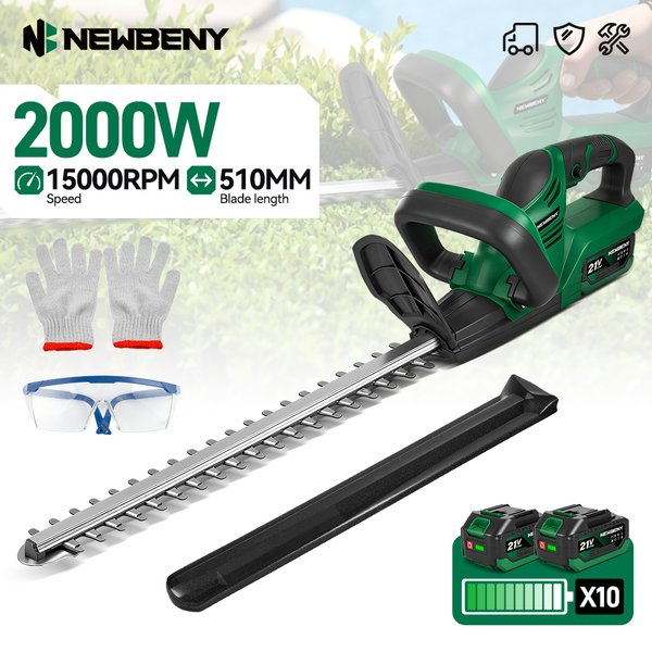NEWBENY 510MM 2000W Elektrischer Heckenschneider 15000RPM Garten-Landschaftsbau-Schneidwerkzeug für Makita 21V Akku