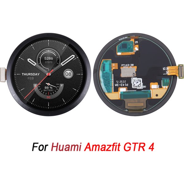 Original LCD Screen for Amazfit GTR 4 1.43 inch Watch LCD Display and Digitizer Full Assembly Replacement