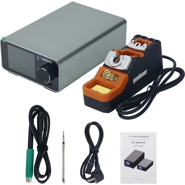 GEEBOON TC22 240W Lötstation-Set mit SDC02 Lötständer + T245/T210 Griff + T245/T210 Lötspitze