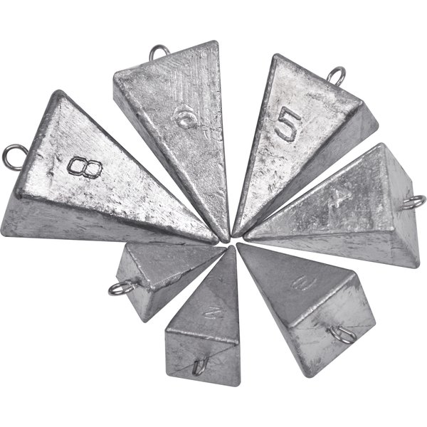 3Pcs 1-8OZ Fishing Pyramid Sinker Weights Pyramid Fishing Sinker Bulk Fishing Weights Tangle Free Fishing Sinker