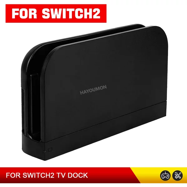 Neue schwarze TV-Ladestation für Switch 2, HDMI-kompatible TV-Dockingstation, Ladestation für Switch 2