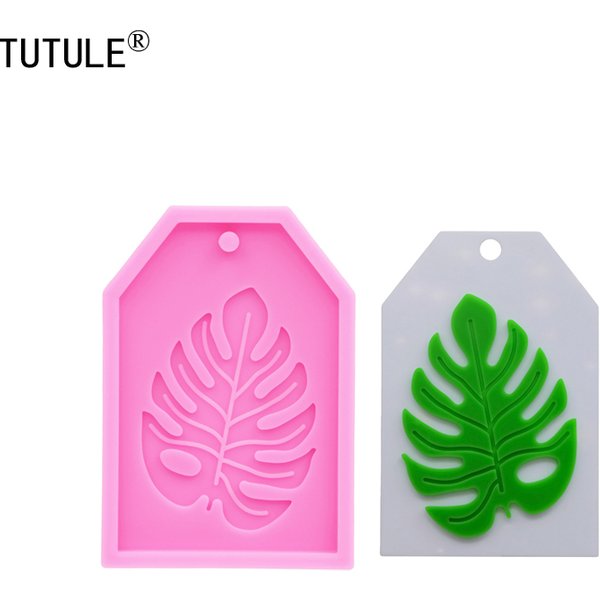 Moule en silicone porte-clés brillant du cuir chevelu, pendentif feuilles de bricolage, moules en résine Xy, accessoires en argile, moule de qualité alimentaire, gâteau har ant, chocolat, élection