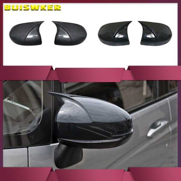 Carbon Black Chrome For Honda Fit Jazz City Shuttle Freed 2014 - 2016 2017 2018 2019 Car Side Door Rearview Turning Mirror Cover