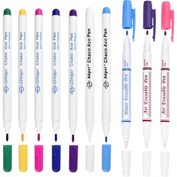 Stylo marqueur de tissu à encre effaçable qui disparaît, point de croix, effaçable à l'eau, outils de couture pour Quilting sur mesure, couture, 1/3 pièces