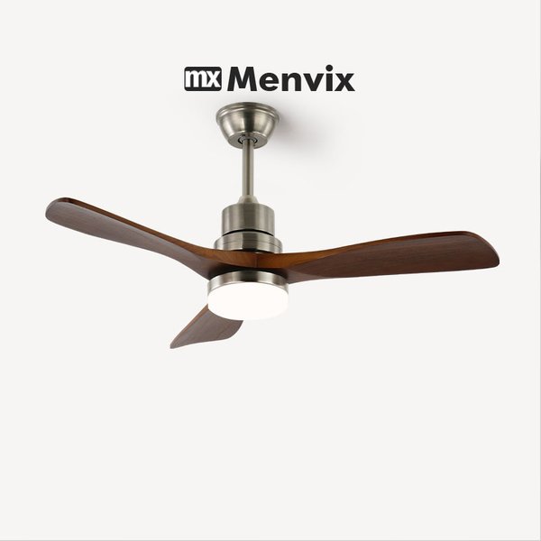 52 inch Wood Ceiling Fan with 3 Blade Remote Control Indoor Vintage for Patio Living Room Bedroom Office Ceiling Fan with Light