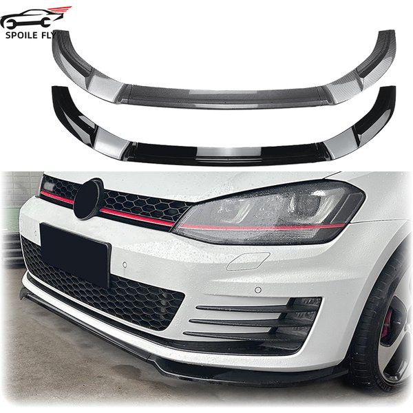 3x2012 à 2018 pour VW Golf 7 MK7 GTI R GTD GTE séparateur de pare-chocs avant lèvre becquet diffuseur pare-chocs latéral par ABS de haute qualité