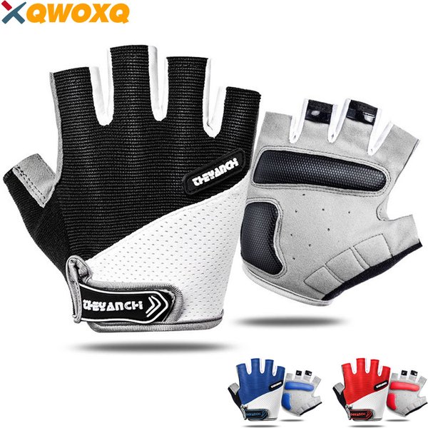 Gants de vélo coordonnants rembourrés demi-doigts, absorbant les chocs, vélo de montagne, accessoires de sport courts