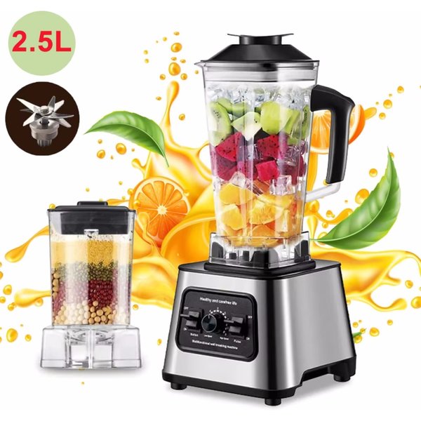 6000W mocna mieszalnik sokowirówka urządzenie do Smoothie blendery stołowe 2,5l pojemnik mikser do żywności mieszalnik na owoce orzecha lodowego