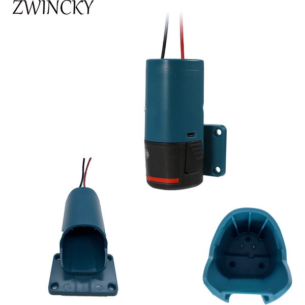 ZWINCKY – adaptateur de batterie pour Bosch, connecteur d'alimentation pour batterie au Lithium 10.8-12V, support de station d'accueil, fils 14AWG, connecteurs d'alimentation bleus