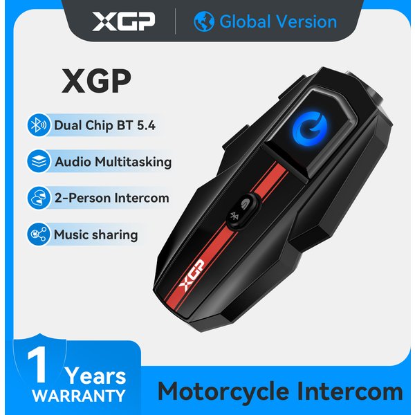 XGP Motorrad Intercom Helm Bluetooth Headset Sprachsteuerung DSP/CVC/Mikrofon Rauschunterdrückung 1000 mAh Motorradzubehör