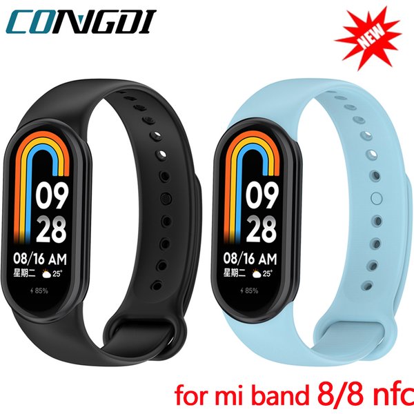 Bracelet for Mi band 8 Strap Silicone Straps For Xiaomi Mi Band 8 NFC Replacement Wristband for Miband 8 Smartwatch Accessories