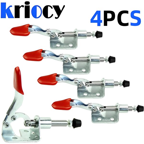 1/2/3/4 Stück GH-301AM Schnellspanner-Kippspanner 45 kg-99 lbs Klemmkraft Push-Pull-Klemmen Kolbenhub Handwerkzeug Vertikaler Typ