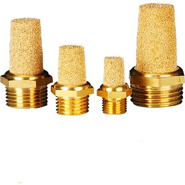 BSL-M5 1/8 1/4 3/8 1/2 Pneumatic Brass Exhaust Muffler Silencers Fitting Noise Filter Reducer Connector Copper flat/long muffler