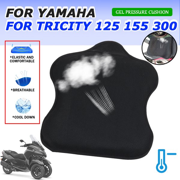 Housse de coussin en Gel, maille de refroidissement, accessoires de siège pour moto Yamaha TRICITY300, 300, 125