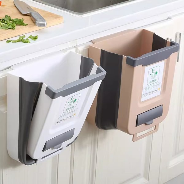 Poubelle pliante de cuisine, poubelle murale, armoire de cuisine, poubelle montée sur porte, poubelle pliante pour véhicules
