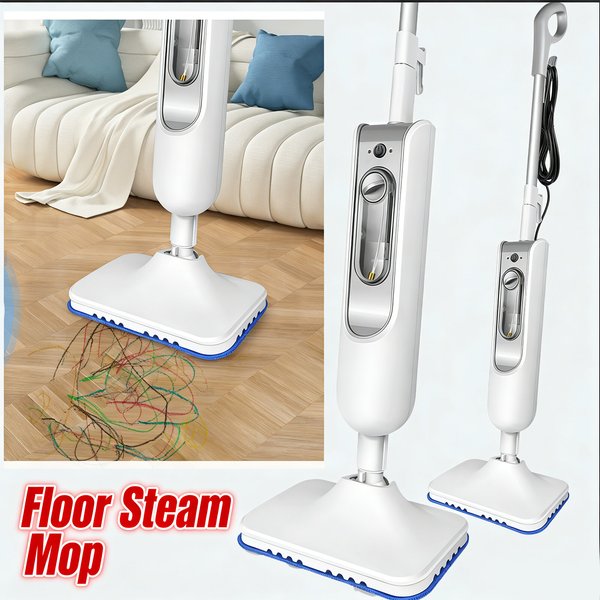 Mop parowy Home White Steam Mop 1500W, 2 prędkości, parownica do podłóg z odłączanym uchwytem do płytek i drewna twardego