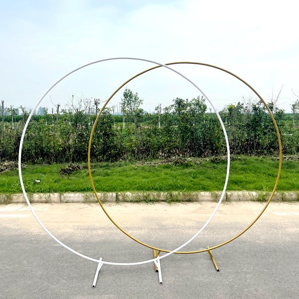 Metal Circle Stand Wedding Arche Round Balloon Arch Flower Gold Background Arch DIY Frame Birthday Party Baby Shower Decoration