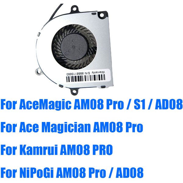 Für AceMagic AM08 Pro / S1 / AD08 Für Ace Magician AM08 Pro Für Kamrui AM08 PRO Für NiPoGi AM08 Pro / AD08 DC5V Ersatzlüfter