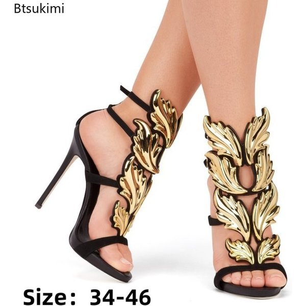 Nouvelles sandales à talons hauts pour femmes avec bride à la cheville, sexy, à bout ouvert, chaussures de soirée, talons aiguilles, sandales de soirée élégantes, sandales gladiateur