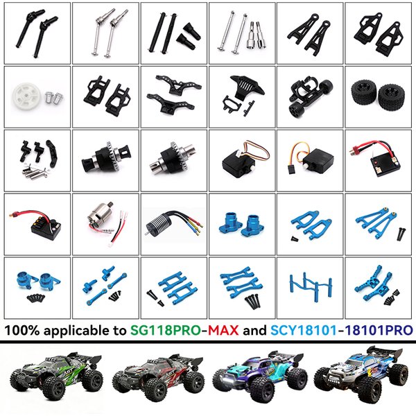 SG118PRO SG118MAX 1/18 SCY18101Pro SCY18101 Pełnowymiarowy Samochód RC Big Foot 4WD DIY Metalowe Aluminiowe Części Wał Napędowy Silnik Przekładnia