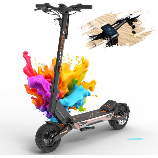 Le scooter électrique Kukirin T3 est équipé d'un moteur de 800W, de freins à disque avant et arrière, de pneus de 10 pouces, d'une batterie de 48V 15,6Ah et d'une vitesse maximale de 45 km/h.