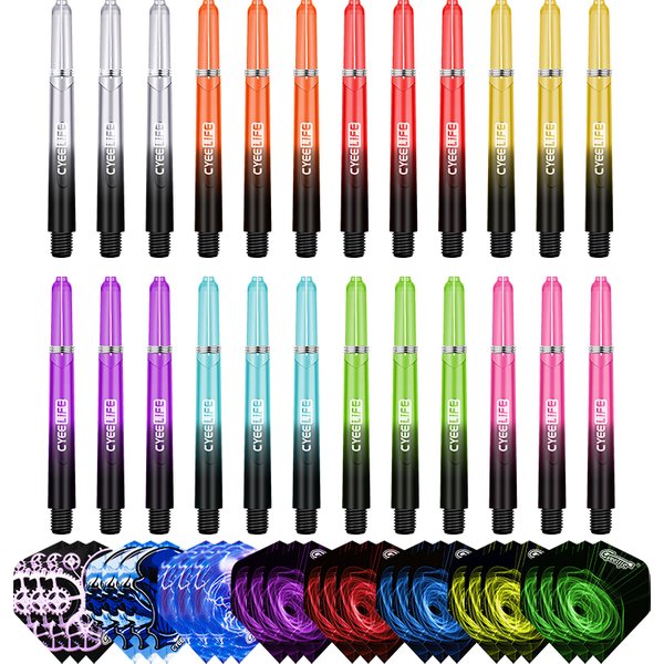CyeeLife – arbres de fléchettes en plastique 35/41/48mm, filetage de vis 4.5mm, tiges de fléchettes transparentes avec joint torique en acier inoxydable pour acier et souple