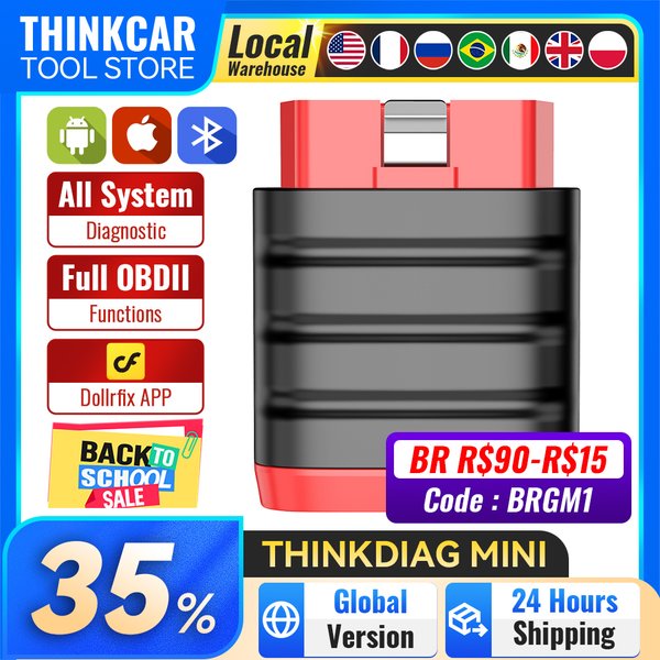 THINKCAR Thinkdiag Mini Bluetooth skaner obd2 narzędzie diagnostyczne pełny system skaner samochodowy sprawdź lampkę kontrolną silnika czytnik kodów błędów