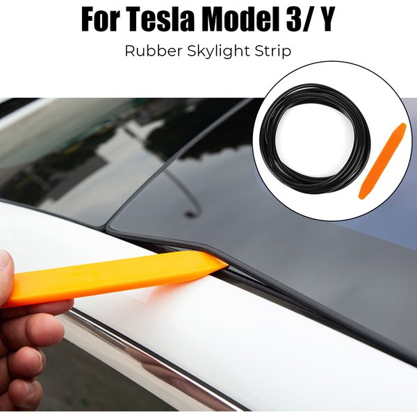 3/5m Rubber Strips For Tesla Model 3 Y Skylight Insulator Sunroof Seal Wind Guards Anti-Dust Waterproof Stickers Car Accessories