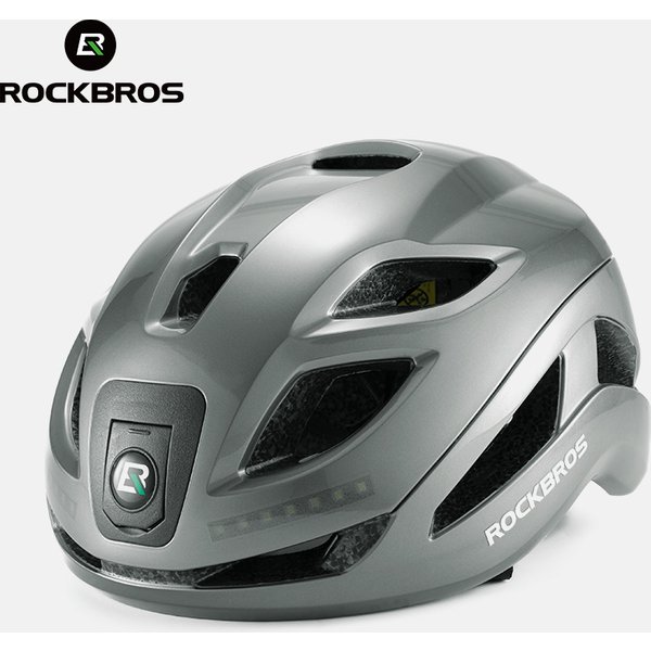 ROCKBROS Fahrradlicht Helm Typ-C Aufladbar Elektrisches LED-Vorderlicht Helm für Nachtfahrten Sicherheitshelm Fahrrad- und Rollerhelm