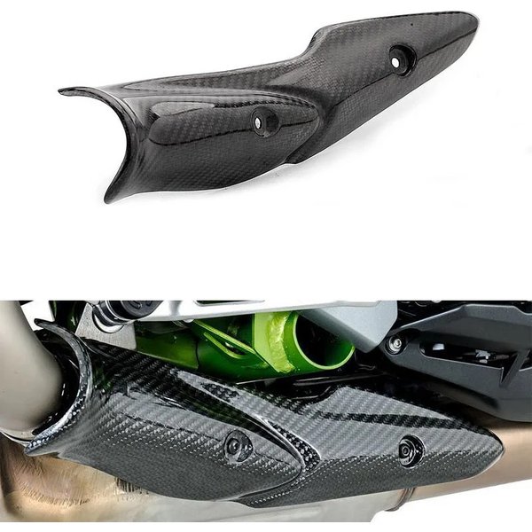 Für kawasaki z900 z900e Motorrad auspuff Mittel verbindungs rohr Kohle faser Hitzeschild Abdeckung Schutz Verbrüh schutz