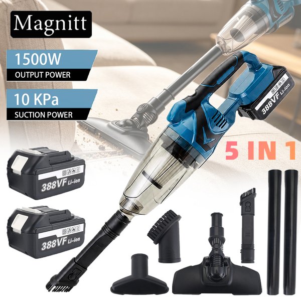 Aspirateur électrique sans fil portable 5 en 1, pour la maison et la voiture, outil de nettoyage portable à double usage, compatible avec la batterie Makita 18V