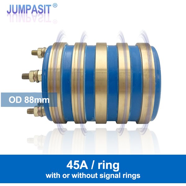 Jumpasit 5 anneaux bague collectrice haute puissance 55x88x110-5 45A anneaux de collecteur 360 conducteur rotatif pour appareil moteur