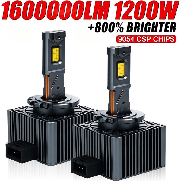 D3S D1S LED-Scheinwerfer Canbus 1:1 HID D2S D4S D8S D1R D2R D3R D4R Auto-Lampe 1600000LM 1200W Plug&Play Turbo LED-Birne für Auto 12V