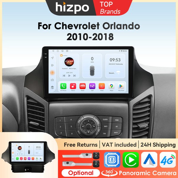 Hizpo Android 14 7862 Autosysteme für Chevrolet Orlando 2010 - 2018 Radio Multimedia Player GPS Navigation Intelligenter Bildschirm Carplay