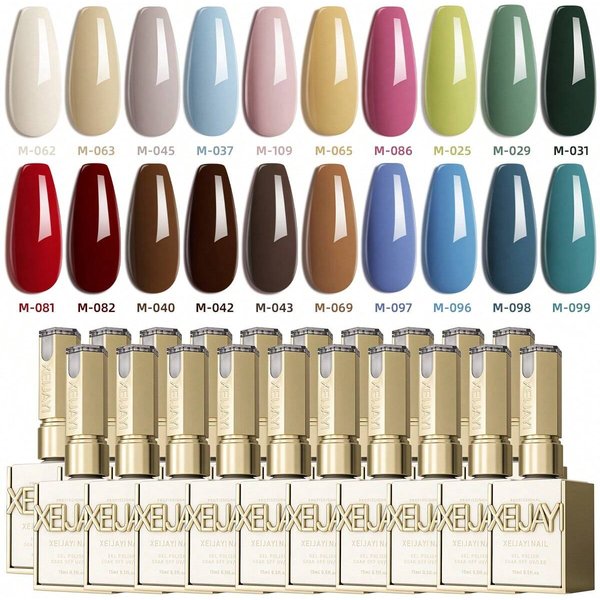 Ensemble de vernis à ongles Gel haute brillance, 20 pièces, 15ml, plusieurs couleurs, trempage UV/LED, sans formaldéhyde et sans alcool, parfait pour le bricolage Frenc