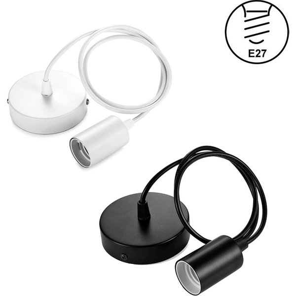 Lampenfassung E27 Schraubbeleuchtungsset Hängeleuchte Sockel mit Linie Kronleuchter Linie Set DIY Retro Hängelampenzubehör