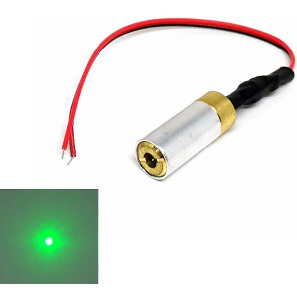 1pc/5pcs Industrial Brass 532nm 5mw Green Laser Dot Module 3V Driver Out