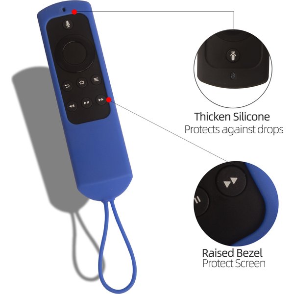 Silicone Case for TV Remote Control, Soft and washable protector for AMAZON Fire Stick Lite, novelty