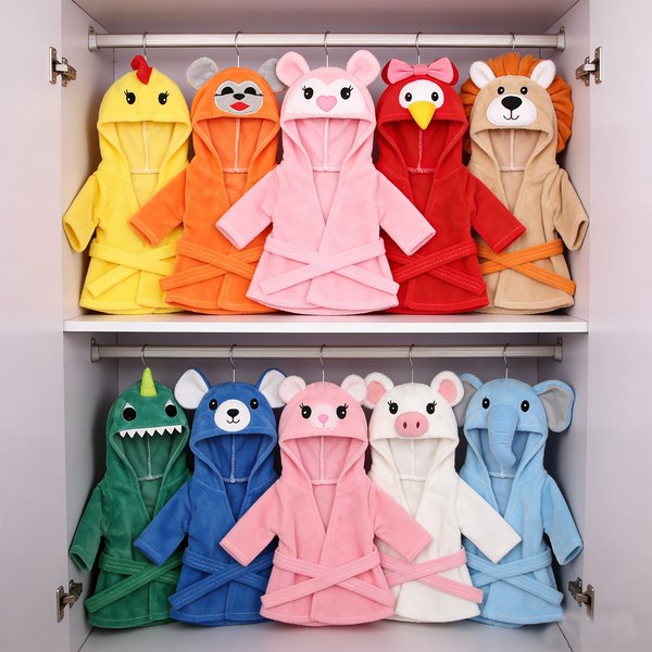 Peignoir coloré costume mignon dessin animé Animal chemise de nuit Robe poupée vêtements né bébé ajustement 17 pouces 43 cm poupée accessoires pour bébé cadeau