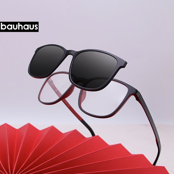 X3197 myopie pince magnétique sur lunettes cadre optique Prescription cadre lunettes Rectangle polarisé aimant pince lunettes de soleil