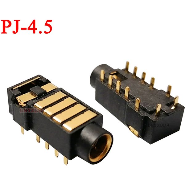 1-10pcs PJ-4.5 Gold Plated 4.5mm Headphone Power Socket Pin 5 Section Audio for Sony Player 4.4 Balance Jack