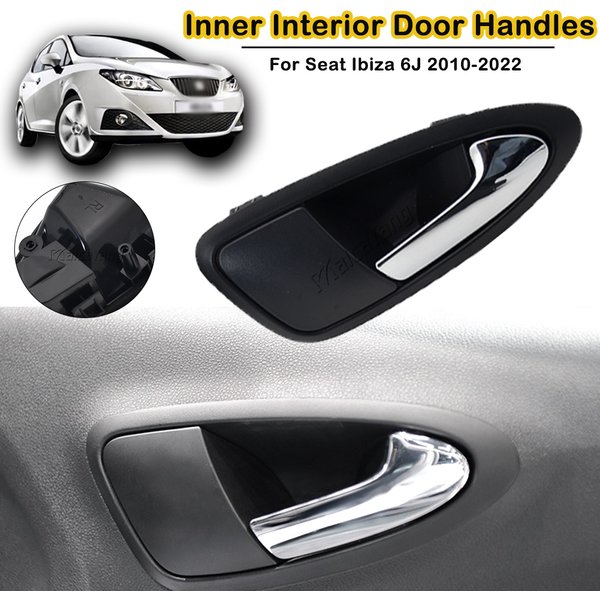For Seat Ibiza 2009 2010 2011 2012 2013 2014 2015 2016 2017 Bright Silver Door Handles Left Right Auto Interior 6J0837113A