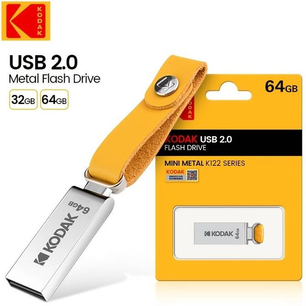 KODAK USB 2.0 Pen Drive 16GB 32GB 64GB K122 Metal USB Flash Drive