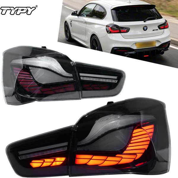 Feux arrière LED TYPY GTS pour BMW Série 1 F20 F21 2015-2019 LCI Hatchback, clignotants dynamiques séquentiels, lentille fumée, certifiés E-Mark, étanches, Plug and Play, durables, feux de freinage,