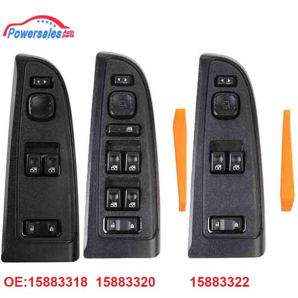 Interrupteur de lève-vitre électrique gauche pour Chevrolet Avalanche Silverado Suburban Tahoe GMC Sierra Yukon Cadillac