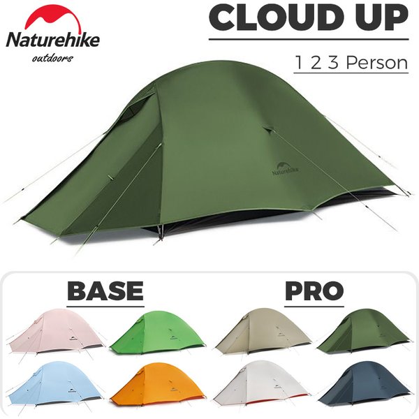 Naturehike Cloud Up 1 2 3 Zelt Ultraleichtes Campingzelt Doppelschichtiges wasserdichtes Zelt Outdoor Wandern Rucksackzelt mit Matte