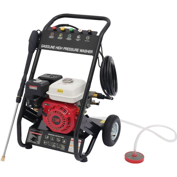Hochdruckreiniger NL 150 3400 U/min 7 PS Motor Öltankkapazität 0,18 Gal Pumpenöltankkapazität 0,9 Gal Max. Durchflussrate 2,3 GPMRaddurchmesser 8 Zoll