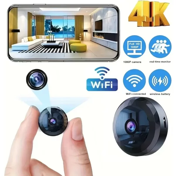 4K Mini WiFi Wireless Security Camera HD Night Vision Camcorder Baby Monitor Voice Video Home Surveillance Protection Cam New
