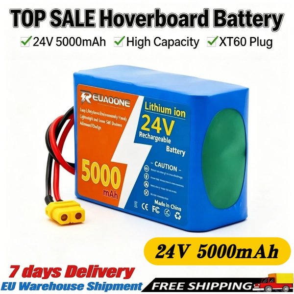 Große Kapazität 24V 5000mAh 6S2P 18650 Lithium-Ionen-Akkupack, integrierter Mehrfachschutzschaltkreis mit Überladeschutz, stabile kontinuierliche Stromversorgung, langlebiges, zuverlässiges Ersatzteil