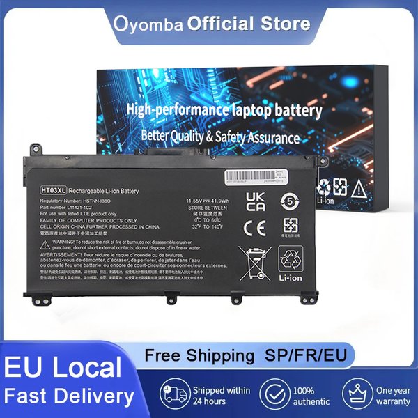 OYOMBA HT03XL 3630mAH Laptop-Akku für HP Pavilion 14-CE 14-CF 14-CK 14-CM 14-DH 14-DK 14-DF 14-MA 14Q-CS 14Q-CY 15-CS 17-CA